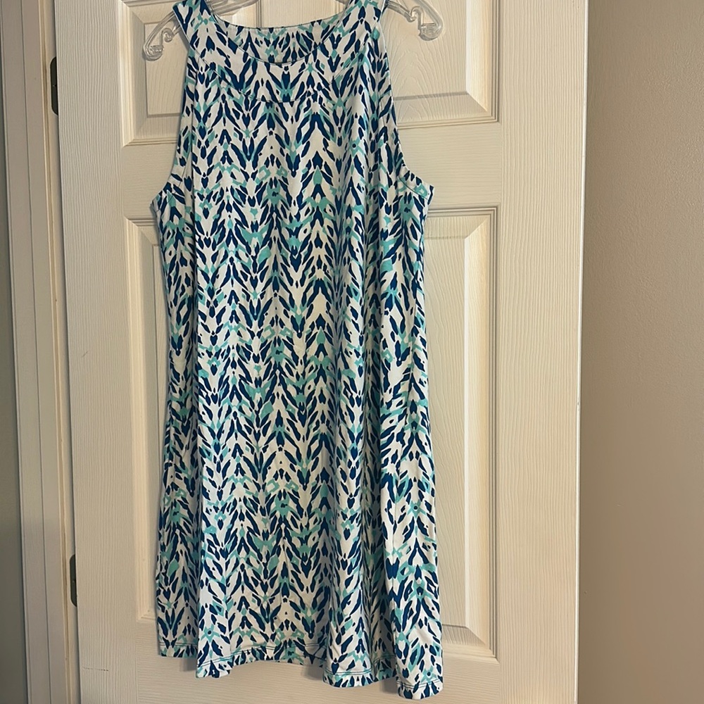 Natural Reflections solid halter neck A-line dress Size XL